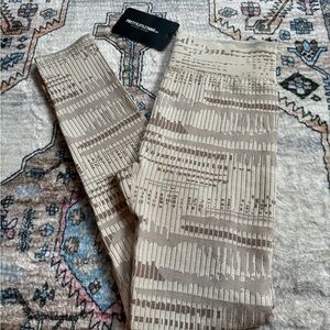 PrettyLittleThing Oatmeal Seamless Rib Leggings Large